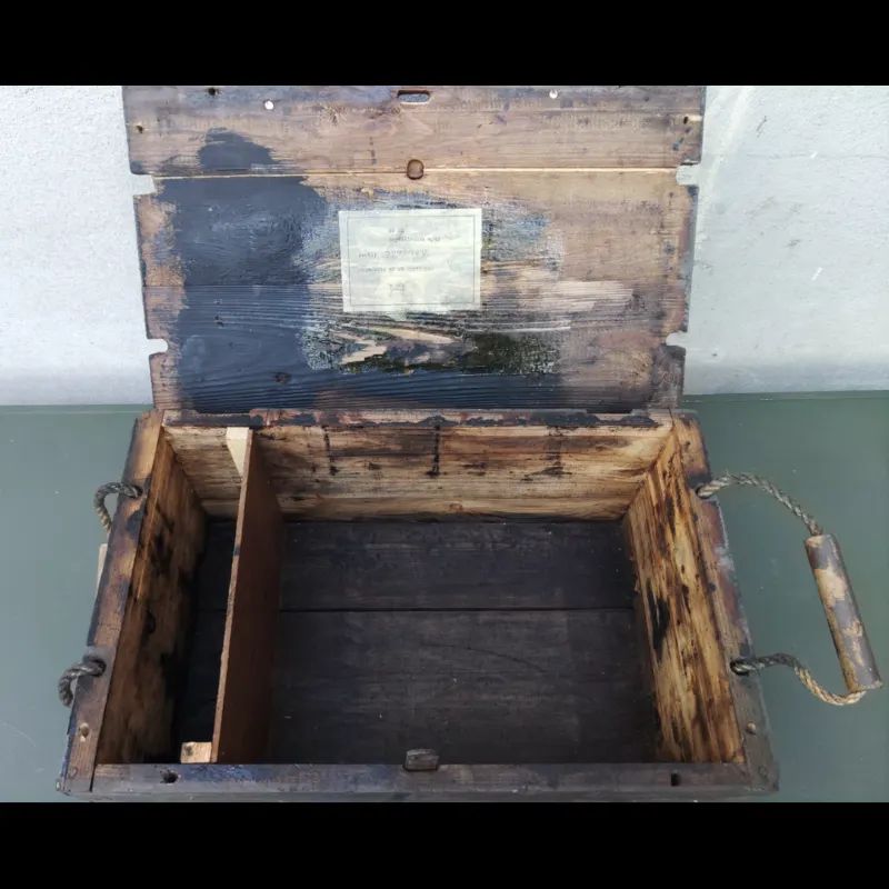 ビンテージ スウェーデン軍 ミリタリーボックス 弾薬箱 木製 ウッド