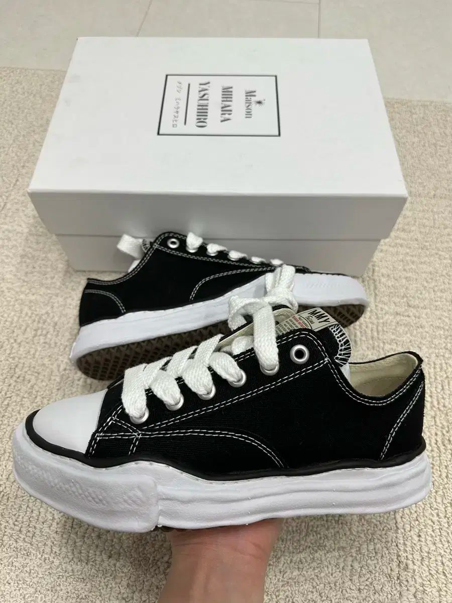 メゾン Maison MIHARA YASUHIRO メゾンミハラヤスヒロ Maison MIHARA YASUHIRO メゾンミハラヤスヒロ ピーターソン OG ソール キャンバス 黒 250