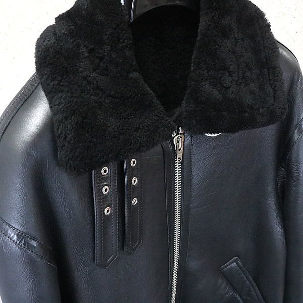 銀座店 セリーヌ 美品 ボンバージャケット シアリング レザー ウルトラ 