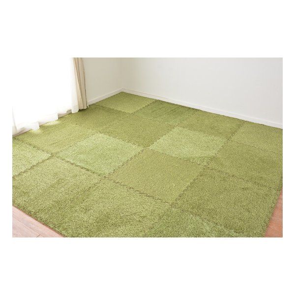萩原 シーヴァ 芝生風ジョイントマット 60×60×厚み0.8cm グリーン 240634220 1セット(36枚入)（直送品） - アスクル