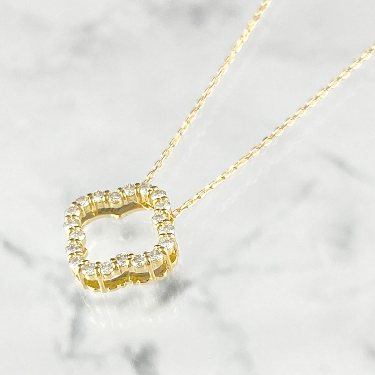 セレクトジュエリー メレダイヤ デザインネックレス YG イエロー 