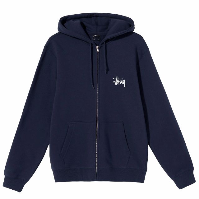 ステューシー⭐Lサイズ⭐ZIP BASIC STUSSY⭐スウェットパーカー