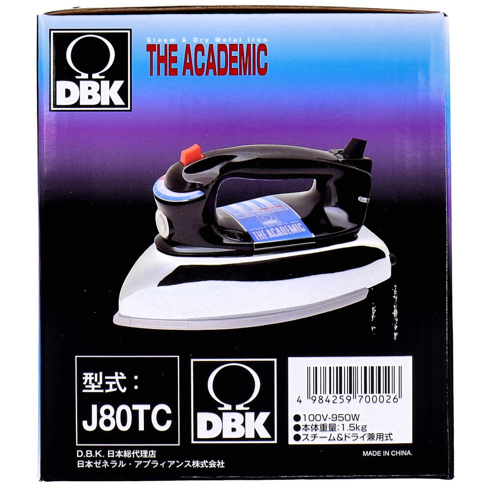  DBK スチーム＆ドライ兼用式アイロン J 80 TC アイロン 衣類ケア家電