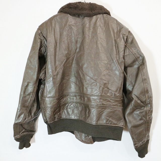 70s 米軍 実物 U.S.NAVY レザー G-1フライトジャケット ミリタリー