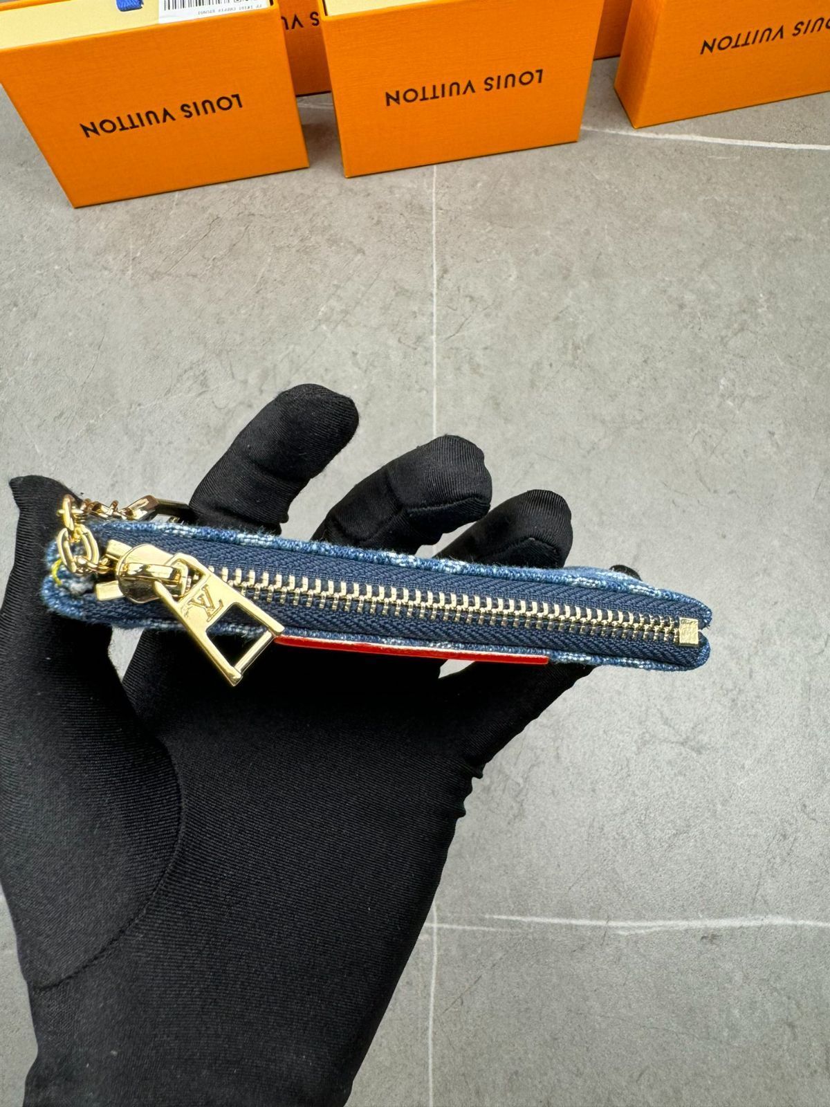 ルイヴィトン　モノグラムミニ　デニム　キーケース キーリング　キーホルダー561 ルイヴィトンモノグラムミニデニムキーケース キーリング