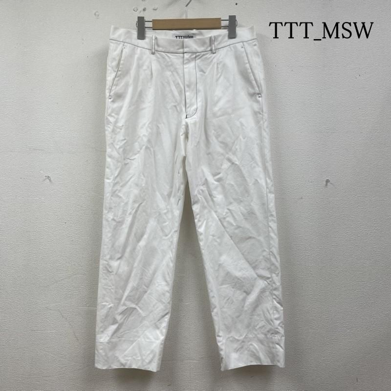 TTT_MSW ティー パンツ ワークパンツ ペインターパンツ 19SS パイピング トラウザー パンツ ロング ジップフライ 無地 TTT-2019SS_PT03
