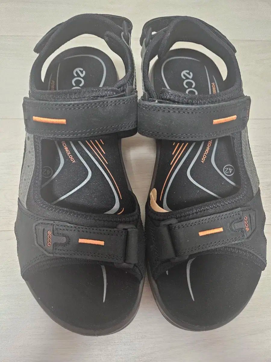ECCO メンズ ヌバックレザー ハイキング サンダル 270mm
