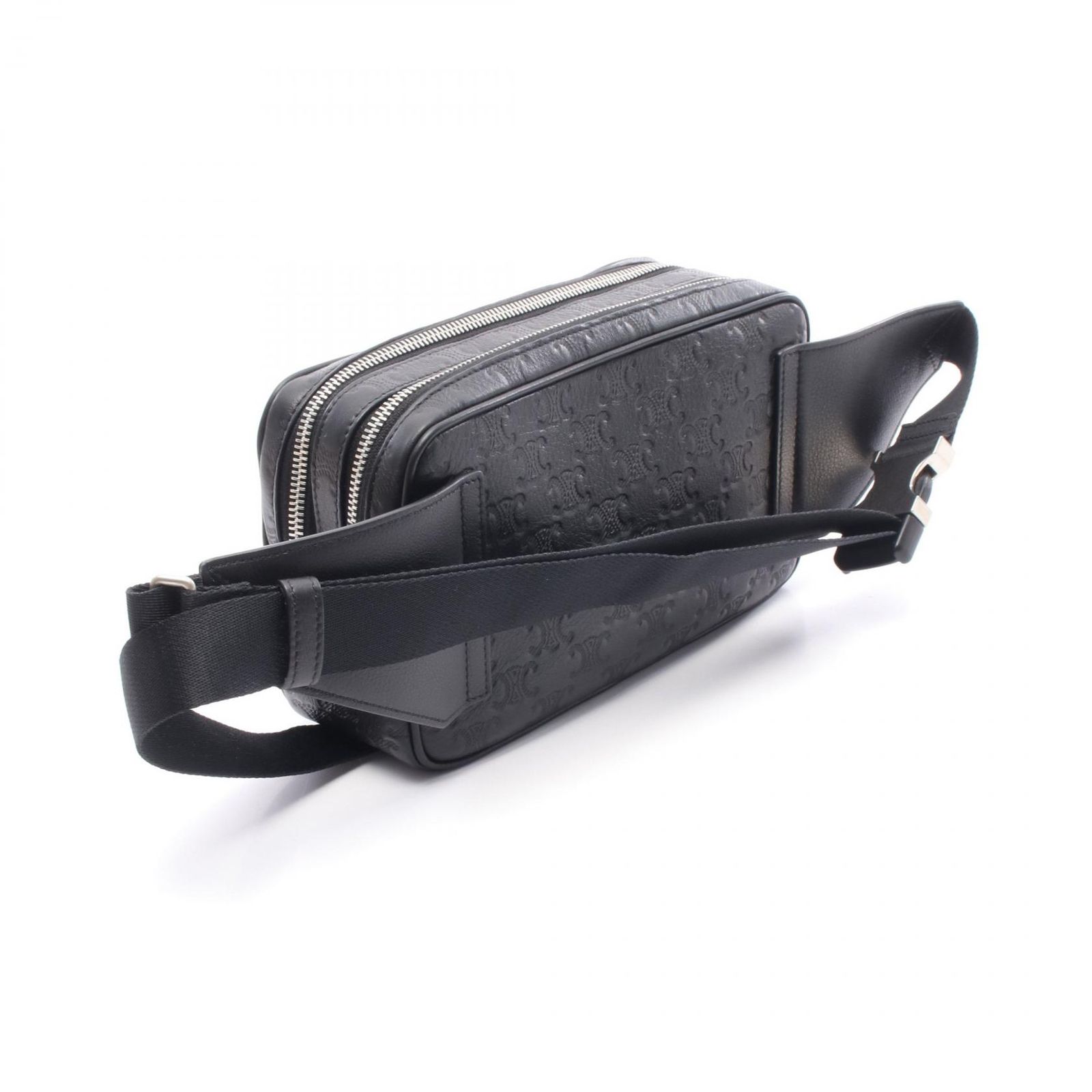 セリーヌ CELINE ウエストバッグ ボディバッグ トリオンフ ベルトバッグ 116163FS4.38SI ブラック レザー トリオンフ ベルトバッグ メンズ Used A