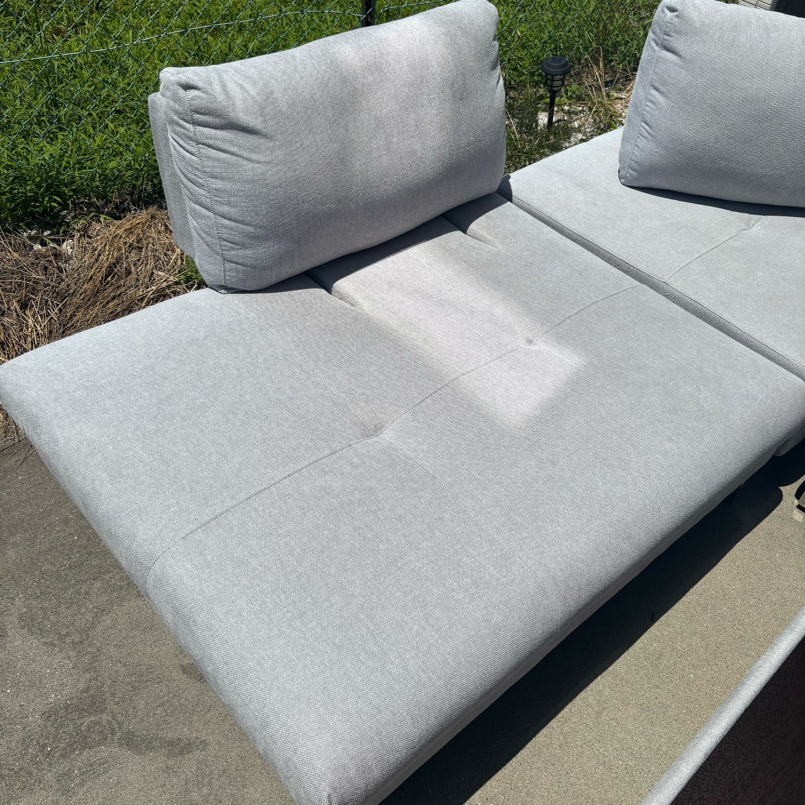 東京インテリア》【L字型 コーナーソファ 4点セット】グレー