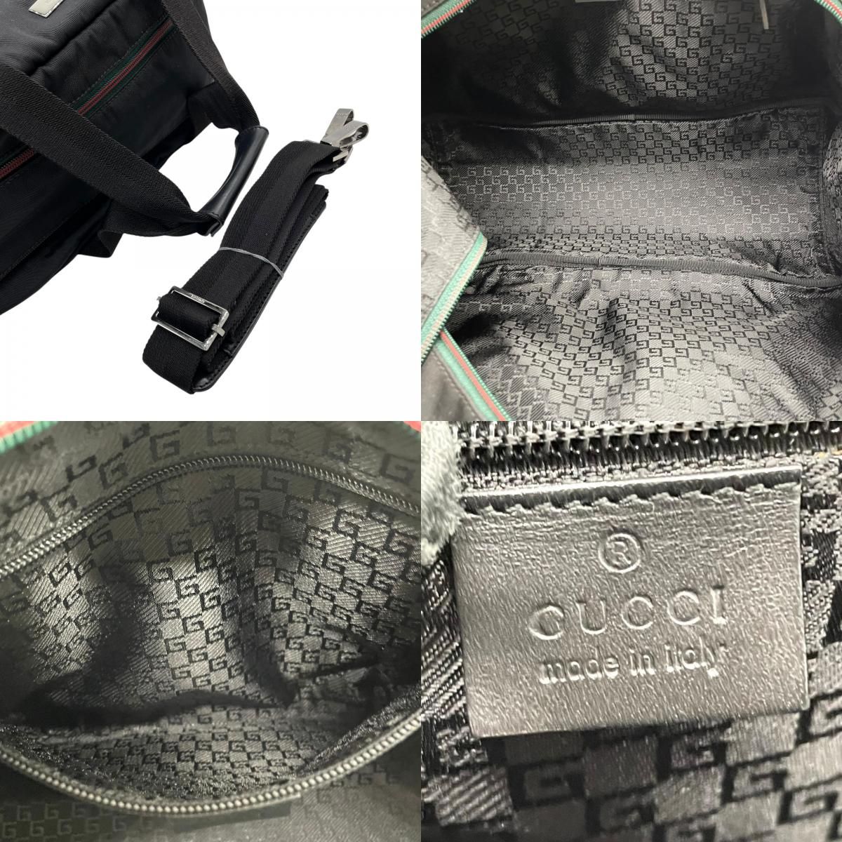 空鳴様　極美品 GUCCI グッチ ボストンバッグ 大容量 ナイロン エナメル 空鳴様 極美品 GUCCI グッチ ボストンバッグ 大容量 ナイロン