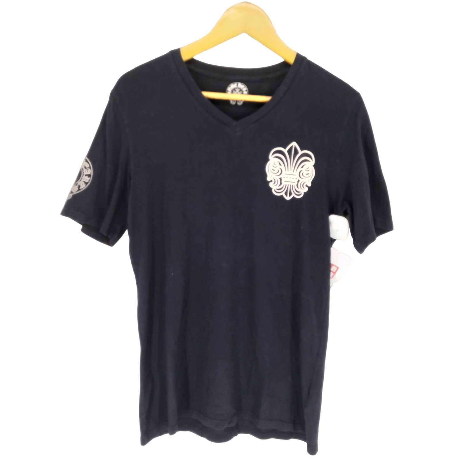クロムハーツ CHROME HEARTS ロゴプリント VネックTシャツ メンズ S