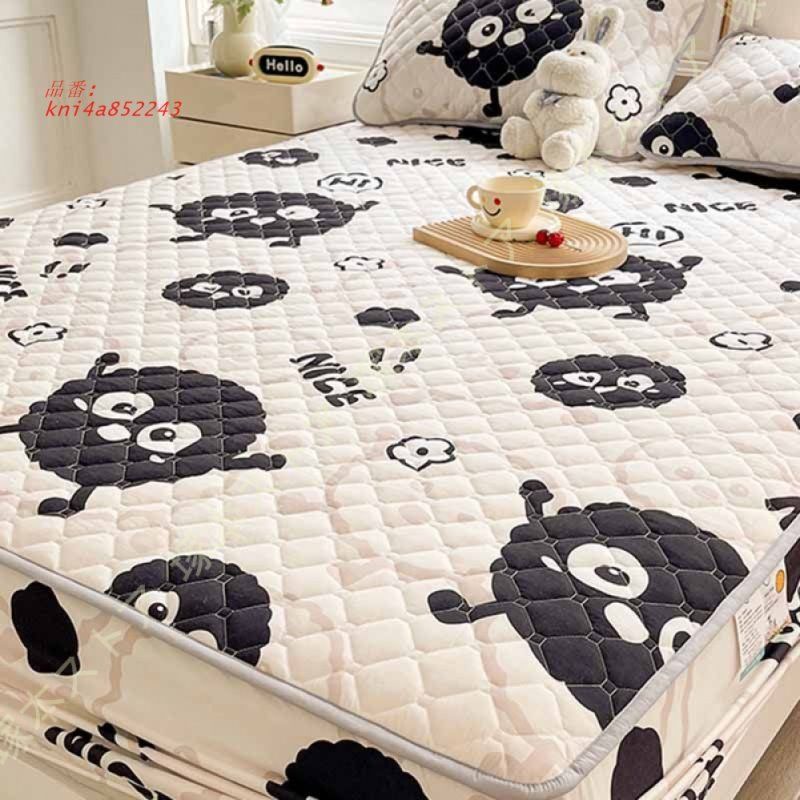 フランネル パッドシーツ シングル オールシーズン 柔らかな肌触り 毛玉なし 軽量 ボアフ春 中わた 薄い手 しきぱっと 敷パッド 冬用 水洗いキルト kni4a852243