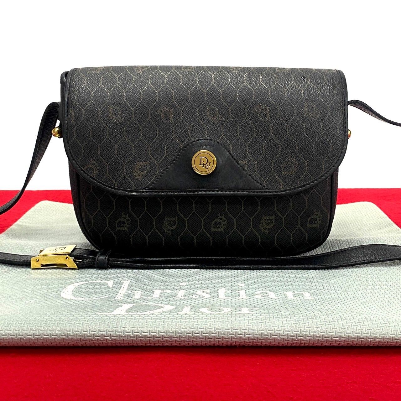 極稀少】Christian Dior ヴィンテージ レザー ショルダーバッグ 極稀少】Christian Dior ヴィンテージ レザー ショルダーバッグ