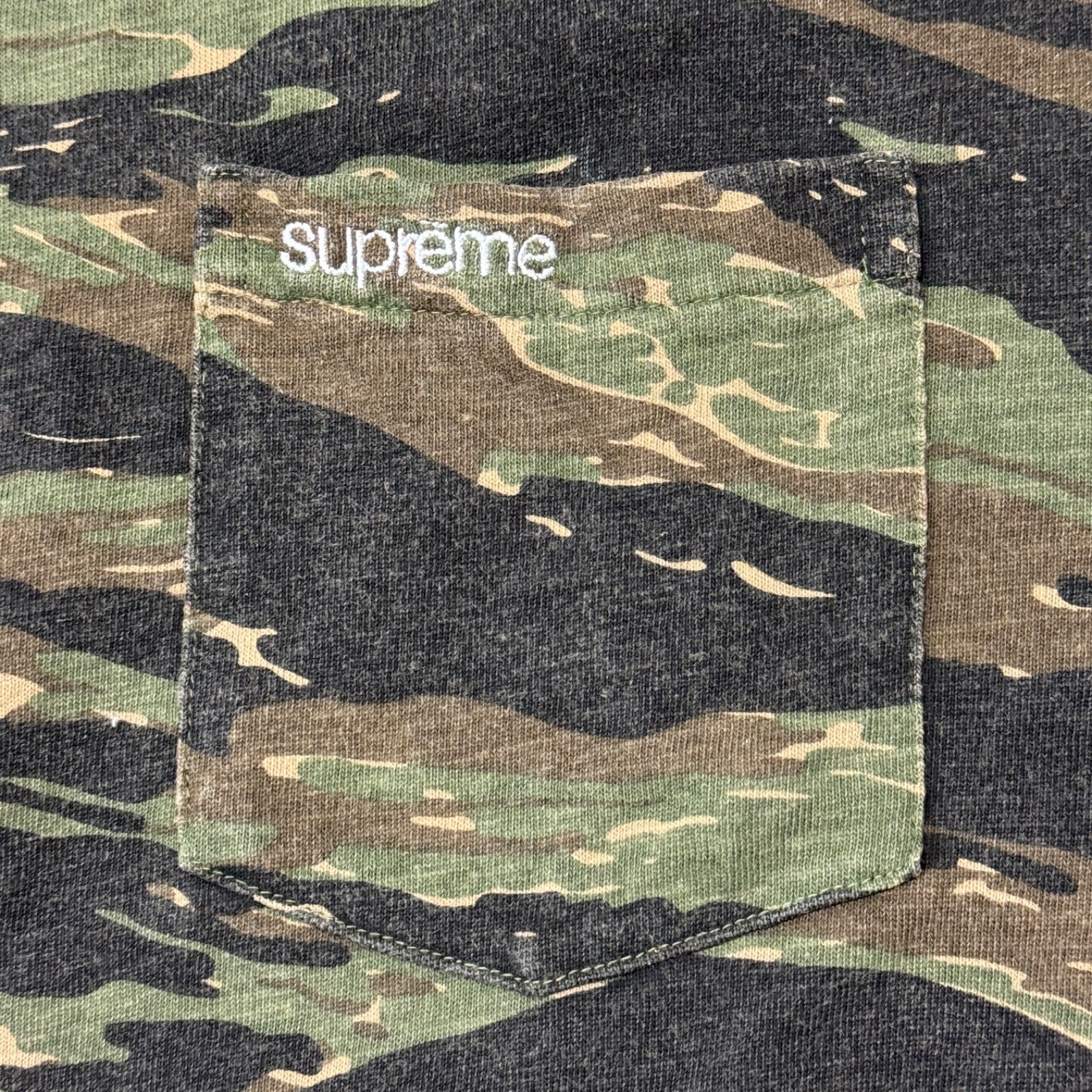 国内正規 Supreme 24SS S/S Pocket Tee Tiger Camo ポケットTシャツ