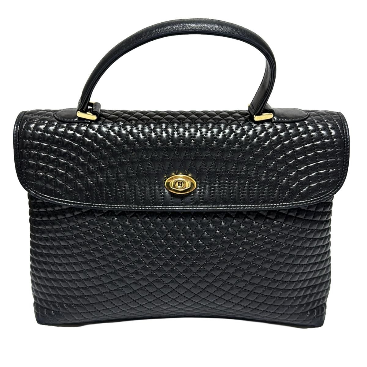 BALLY(バリー) ハンドバッグ美品 - 黒 キルティング レザー