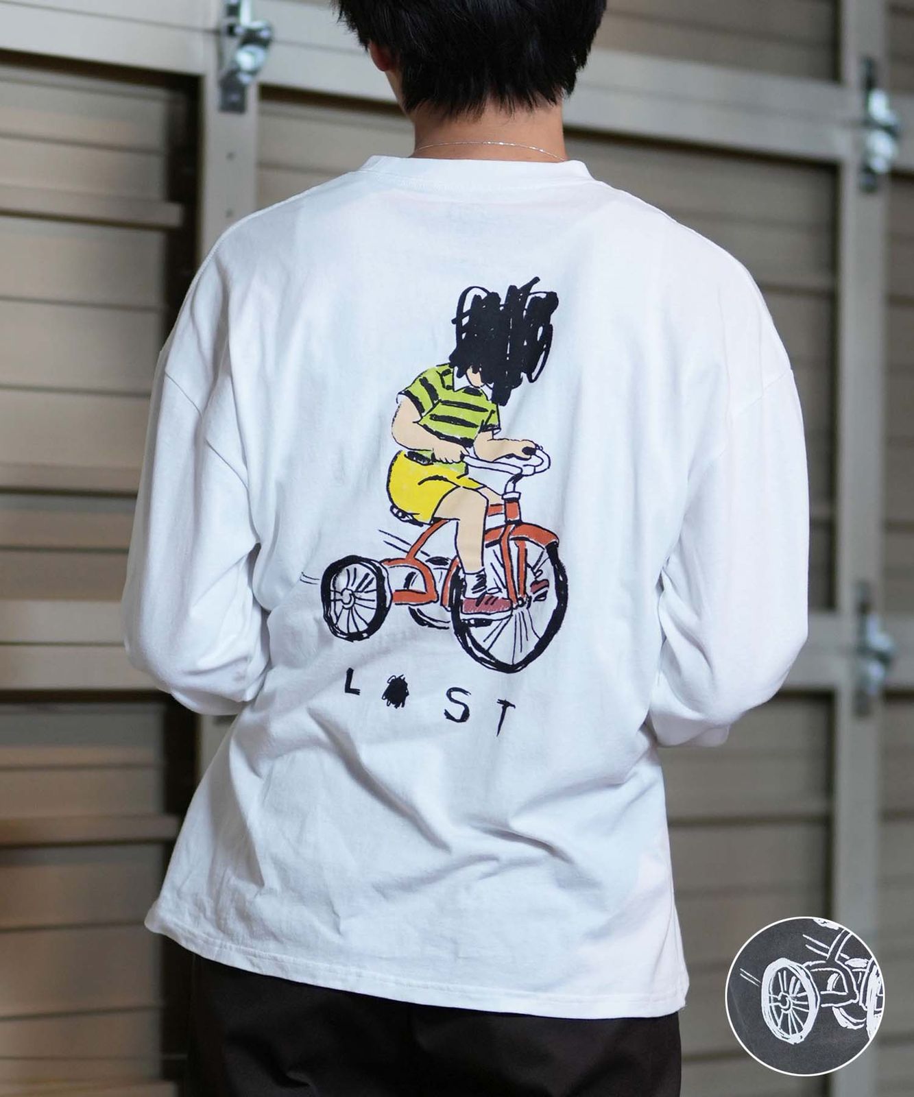 【ムラスポ公式】新品 lost ロスト 長袖 Tシャツ メンズ ロンT バックプリント ムラサキスポーツ限定 L24F2205