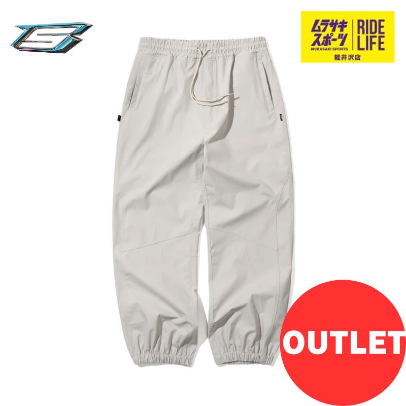 【ムラスポ公式】BSRABBIT  SB 3L SIDE PANEL WIDE JOGGER PT（CREAM)　ユニセックス　23-24  スノーウェア　スノーボード 40%OFF