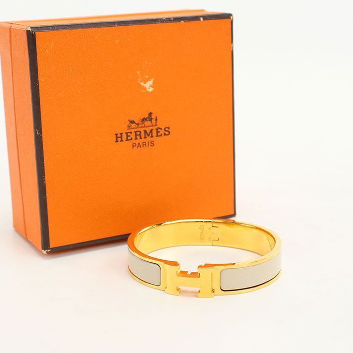 HERMES エルメス クリックH バングル|ゴールドプレーテッド|エナメル レディース