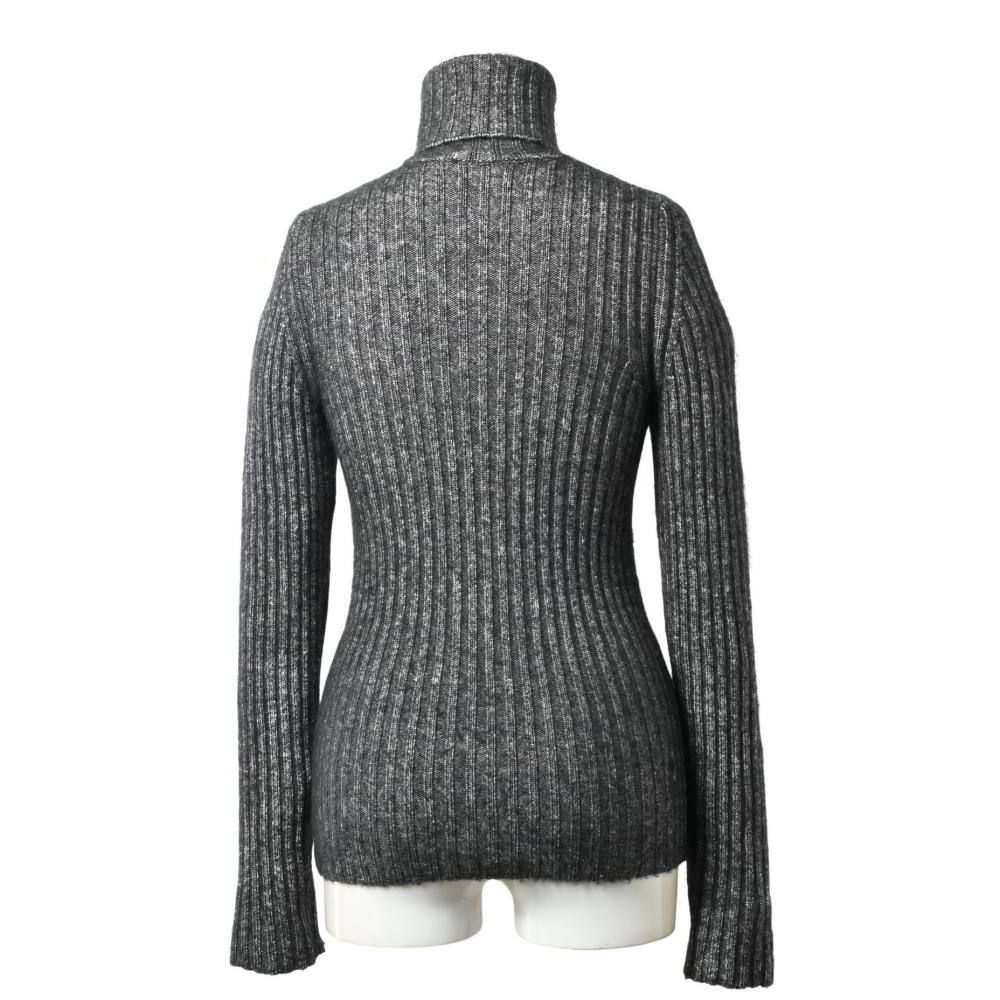 CHANEL ココマーク付き カシミヤシルク タートルネック ニット