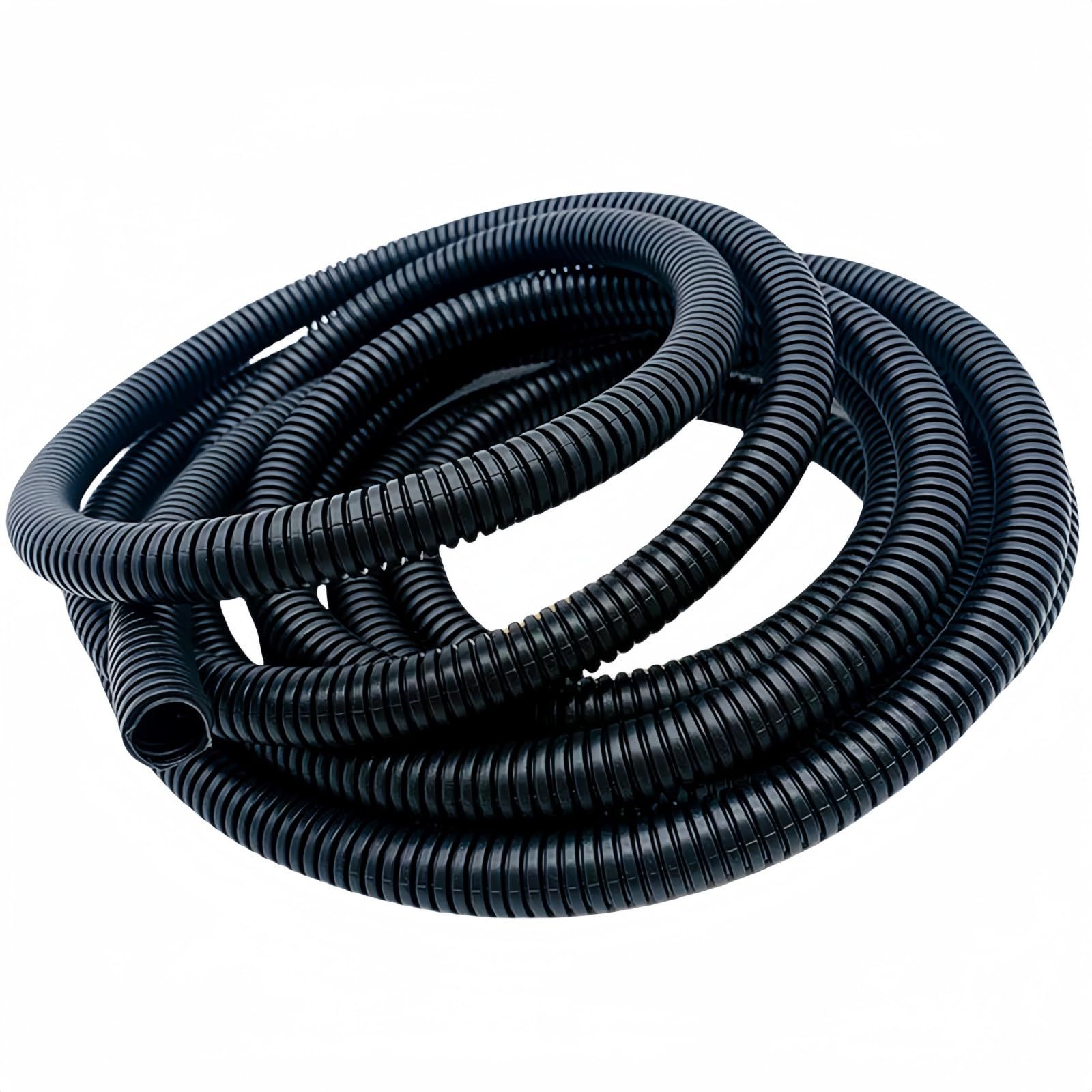 噛み防止 断線防止 カバーやプロテクター ペット犬猫 安心 簡単収納 ケーブル保護カバー 配線保護 ケーブルコードカバー 犬 猫 コード 噛み防止 配線チューブ コルゲートチューブ ブラック AD11.6 内径8mm 長さ5m