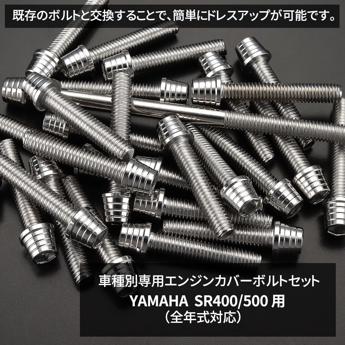 SR400 SR500 エンジンカバー クランクケース ボルト 20本セット
