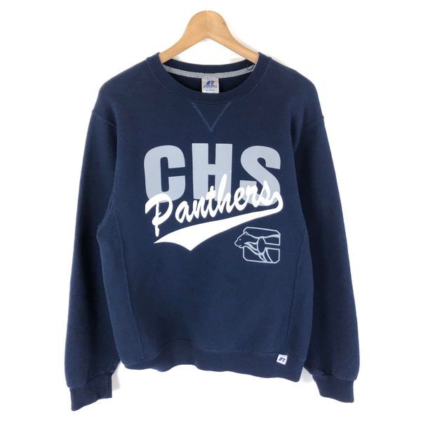 【古着】 RUSSELL ATHLETIC ラッセルアスレチック カレッジ スウェット CHS PANTHERS ネイビー系 メンズS 【中古】 n043624