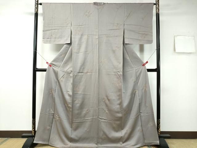 平和屋着物□上質な小紋 枝葉文 金彩 正絹 逸品 CAAP7339ev