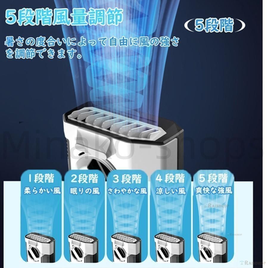 腰掛け 扇風機 強力 ベルトファン 4段階風量10000mAh大容量　5台セット 腰掛け 扇風機 強力 ベルトファン 4段階風量10000mAh大容量 5台セット