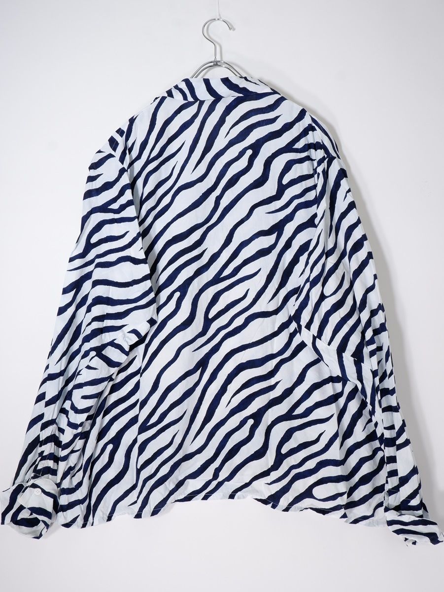 SUNSEA Zebra GIGOLO Shirt ゼブラ ジゴロシャツ SUNSEAサンシー ZEBRA GIGORO SHIRT オープンカラーゼブラジゴロ