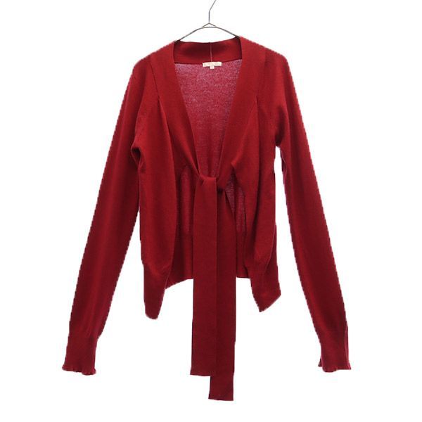 TO BE CHIC - トゥービーシック シルクブレンド 長袖 ニットカーディガン 2 レッド TO BE CHIC レディース トゥービーシック シルクブレンド ニットカーディガン 2 レッド