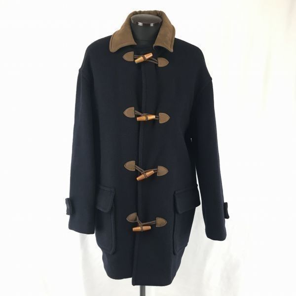 グローバーオール ダッフルコート カシミヤ混 イングランド製 紺