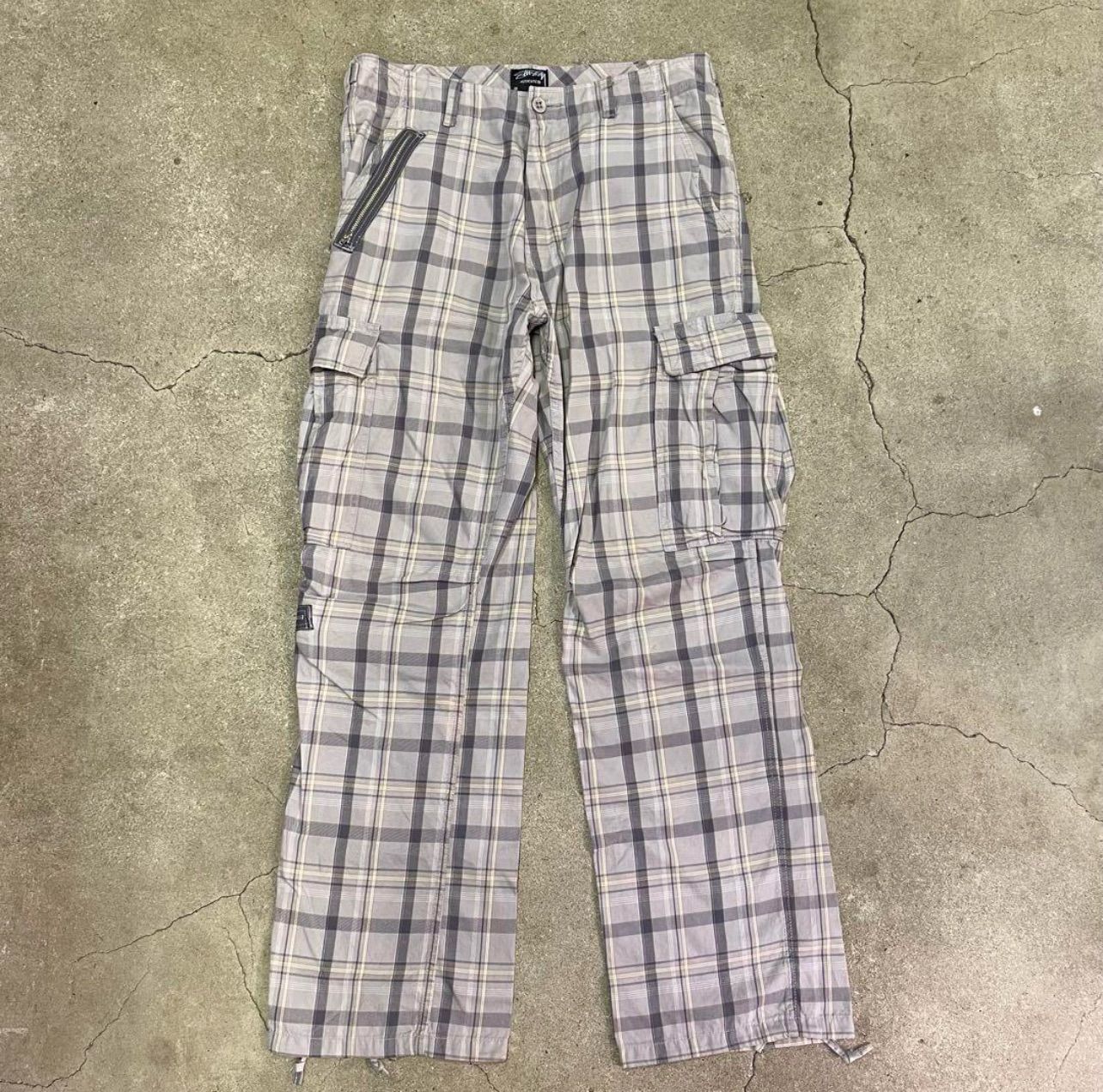 Stussy ステューシー チェック カーゴパンツ 32