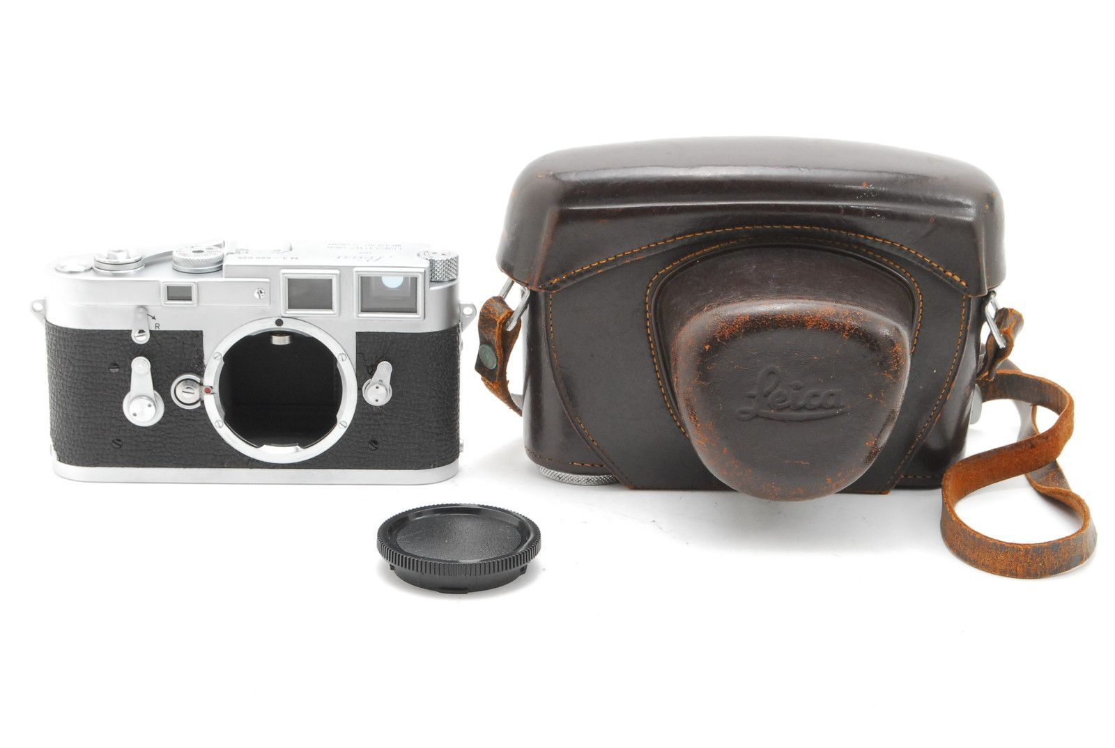 整備 動作 済み 革ケース付き Leica M3 DS ライカ レンジファインダー ダブルストローク フィルムカメラ カメラ フィルム ボディ M型