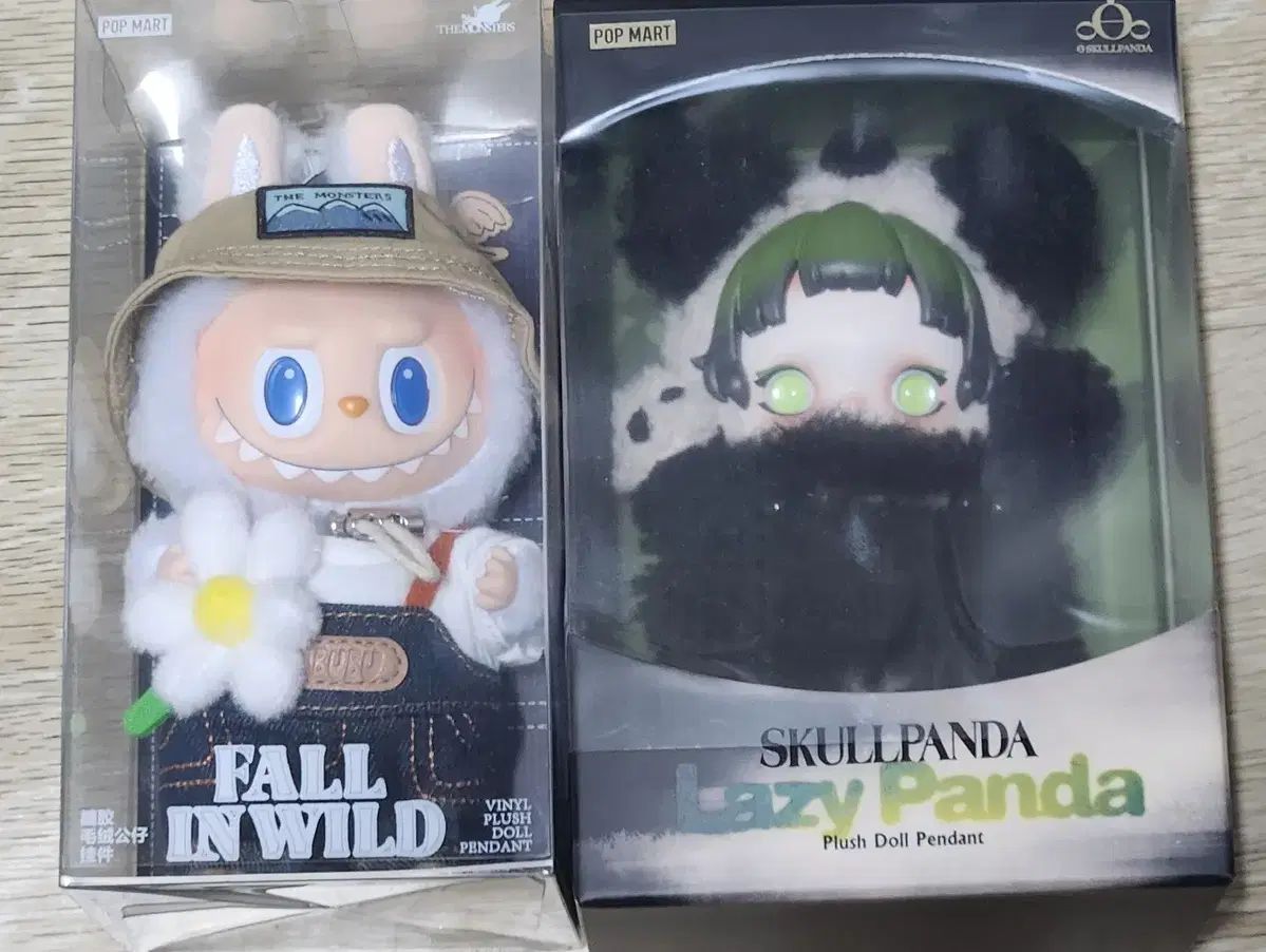 ポップマート ラブブ スカルパンダ 人形 キーリング
