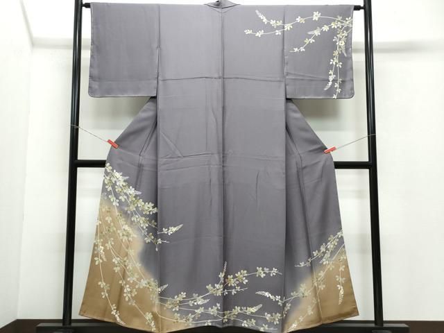 平和屋着物●訪問着　萩　暈し染め　金彩　正絹　逸品　未使用　CAAW3855vf 平和屋着物○訪問着 萩 暈し染め 金彩 正絹 逸品 未使用 CAAW3855vf