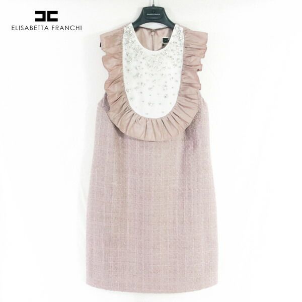 エリザベッタフランキ 今季新品未使用 ラインワンピース 40サイズ