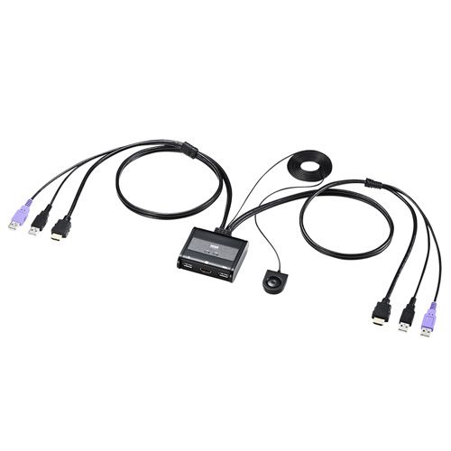 サンワサプライ HDMI対応手元スイッチ付きパソコン自動切替器 2 1 SW-KVM2WHU