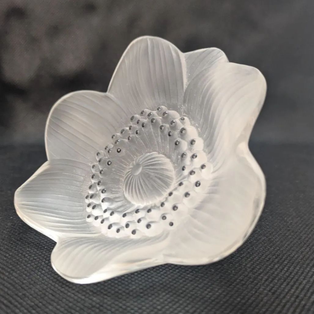 美品 刻印 Lalique ルネ・ラリック アネモネ ペーパーウェイト