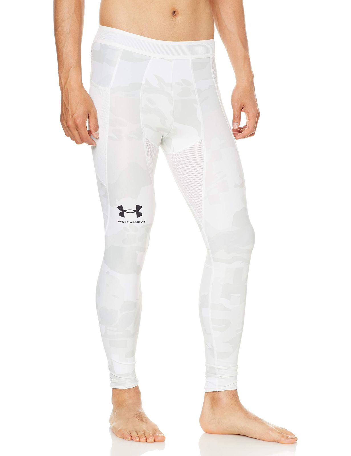 [アンダーアーマー] ロングパンツ UA Iso-Chill Leggings メンズ 100 日本 SM (日本サイズS相当) [White / / Black] [S-M]