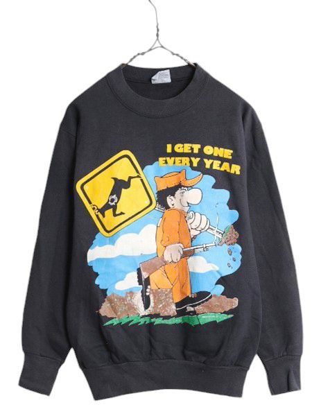 90s USA製 ワーナー キャラクター プリント スウェット メンズ レディース XL / オールド イラスト トレーナー 裏起毛 ルーニー テューンズ