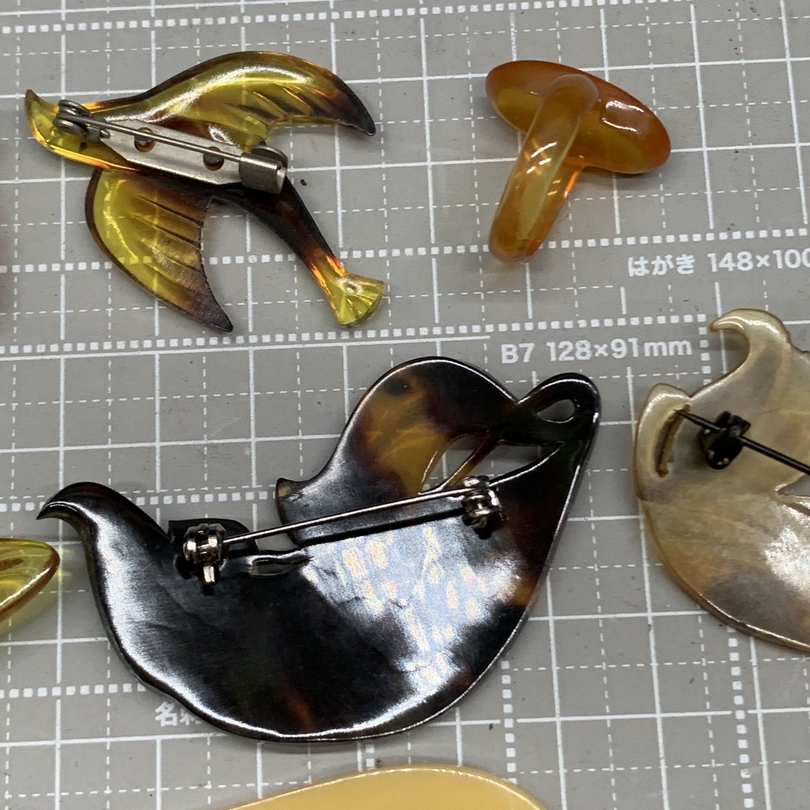 O316 べっ甲柄 アクセサリーまとめ 重量41g ブローチ ネックレス