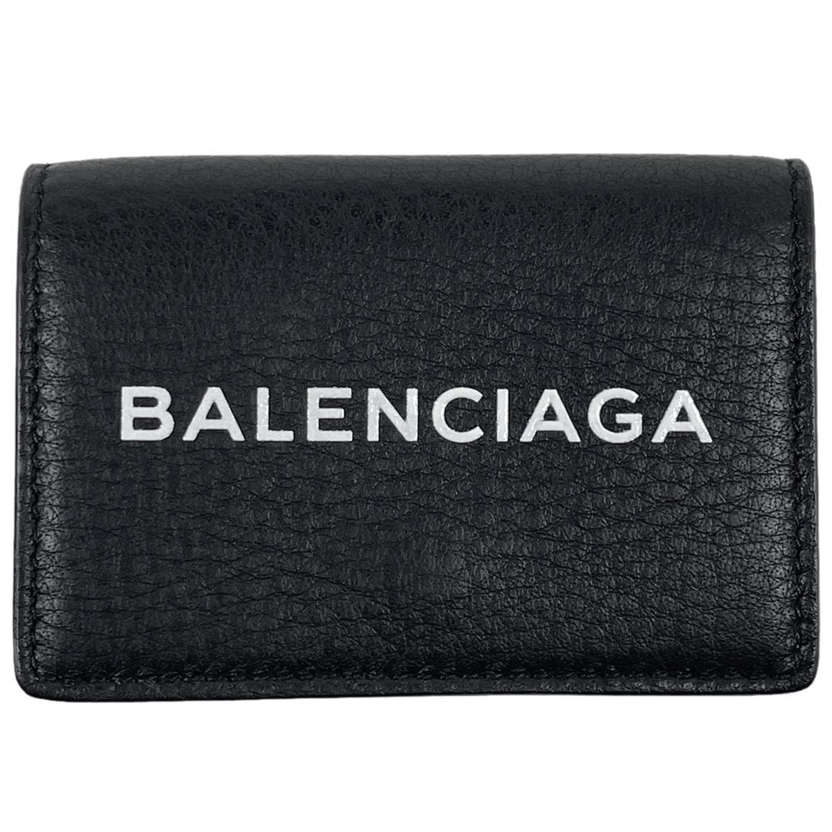 バレンシアガ BALENCIAGA エブリデイ 三つ折り 財布 ロゴ 三つ折り財布 レザー ブラック レディース 【中古】 - メルカリ