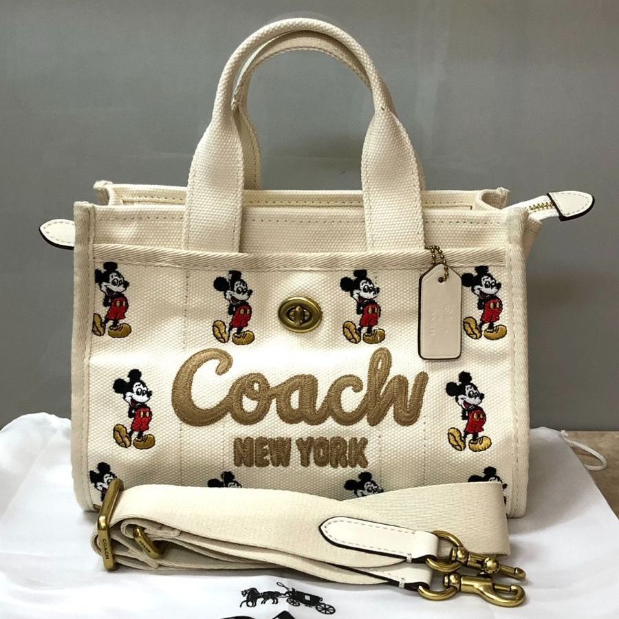 COACH Disneyミッキー トートバッグ 中古 COACH DISNEY X ディズニー コーチ レディース ショルダー