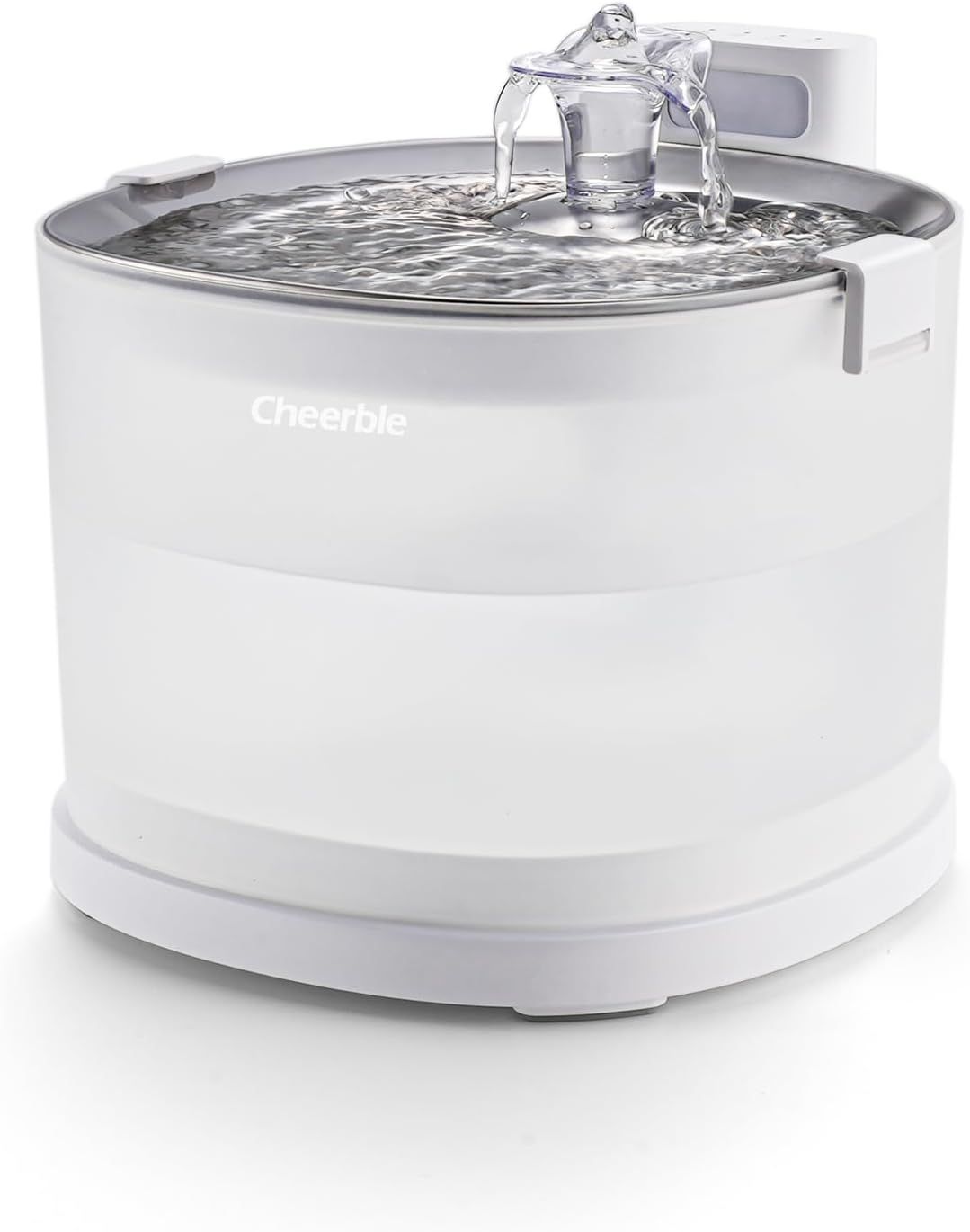 Cheerble 猫自動給水器 水飲み器 ポンプレス磁力給水 コードレス 100%漏電なし スマートセンサー感知 楽々洗浄 組み立て簡単 2つの給水モード 5000mAh 充電式 大容量2L 静音 フィルター付き (E1+ 充