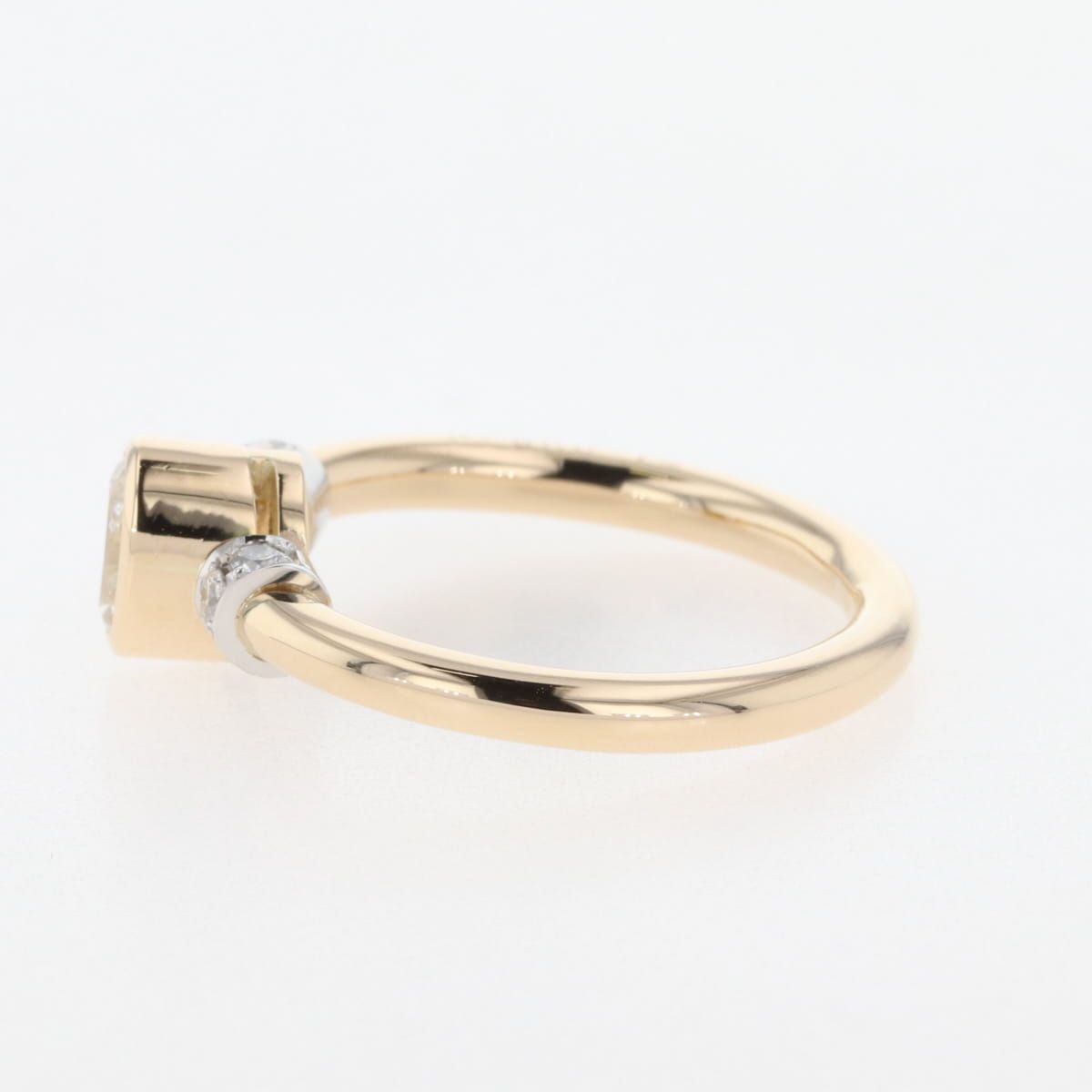 ダイヤモンド デザインリング YG イエローゴールド 指輪 メレダイヤ リング 12.5号 Pt900 K18 ダイヤモンド レディース FORTGASGNV_COM_BR