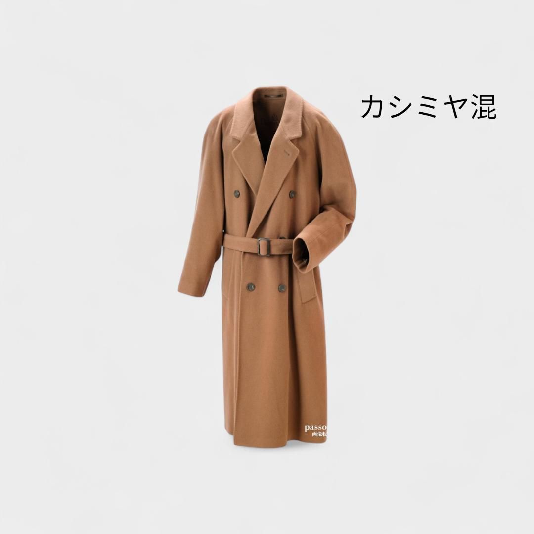 デアブリッジ メンズ カシミヤ混 ロングコート ベルト トレンチコート