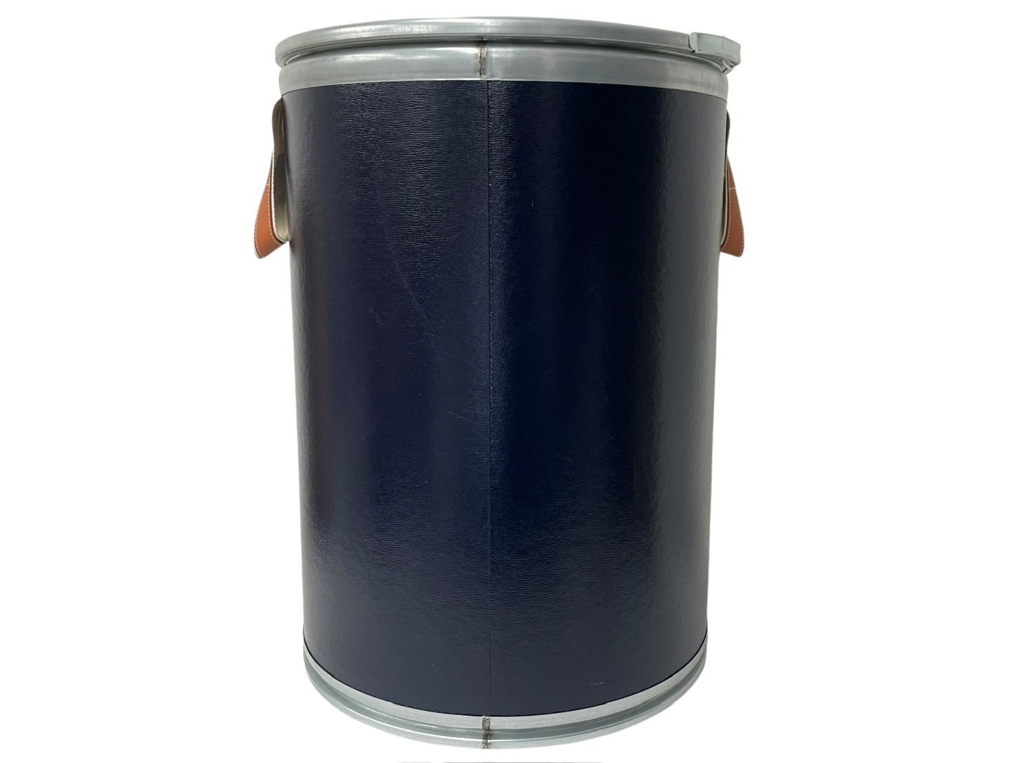 エルメス セリエ サドルボックス 馬具缶 インテリア ネイビー 収納 a