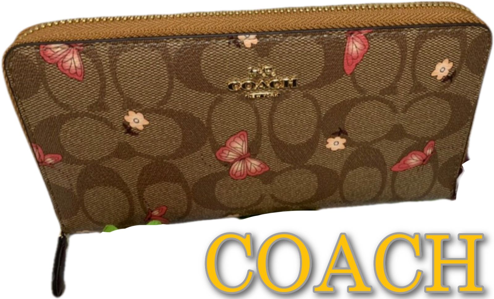 COACH 長財布 バタフライ カーキVER（色違いあり） - メルカリ