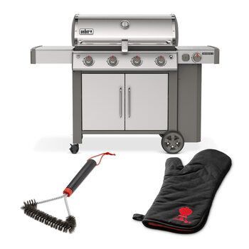 倉庫直送】ウェーバー BBQ 4バーナーガスグリル Genesis II S455