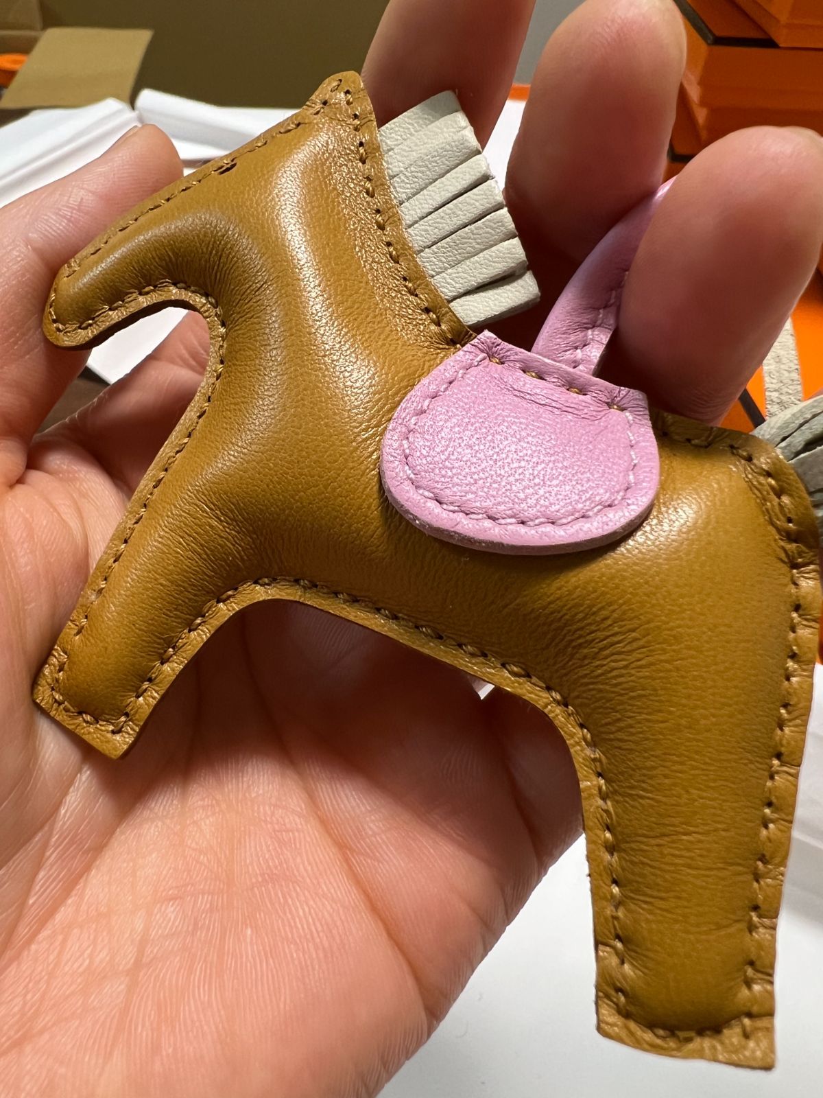 HERMES☆エルメス ロデオチャームPM☆彡 セサミ×クレ×モーヴ